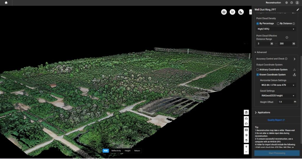 Processing LiDAR with DJI Terra